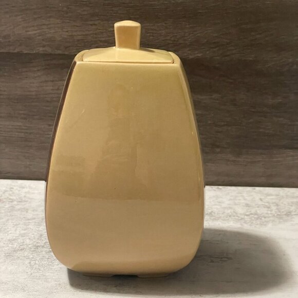 Vintage MCM Beauce Pottery Astral Philippe Lambert 8.5" Covered Canister Canada - Picture 3 of 12